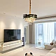نجف علاقي كريستال ذهبي E14*5L قطر 400 ملم