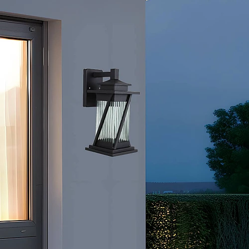 كشاف بوابة جداري غطاء لون اسود