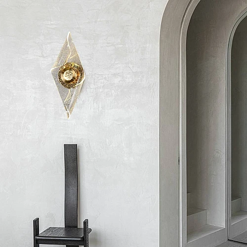 إضاءة ابليك حائط مودرن ذهبي لون الانارة 3 اضاءات واط 5