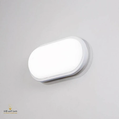 إنارة جدارية عين البقر كشاف لون الانارة ابيض شكل بيضاوي تصميم و مميز 20 واط ضمان 5 سنوات
