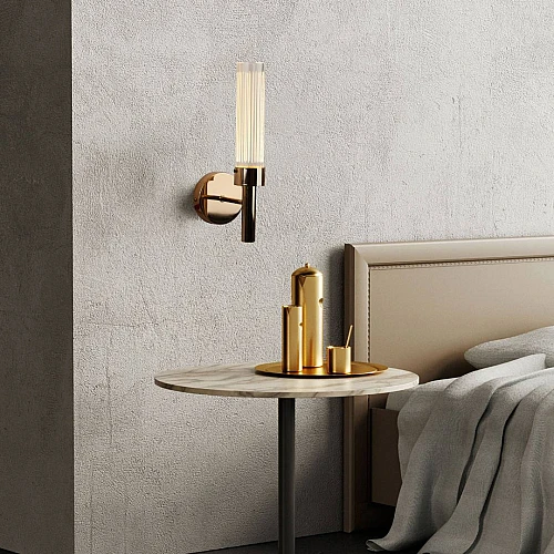 إضاءة ابليك حائط مودرن ` ذهبي لون الانارة 3اضاءات 5 واط