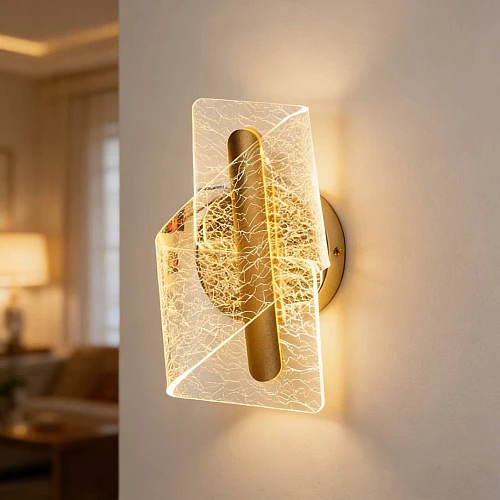 إضاءة ابليك حائط مودرن ذهبي لون الانارة 3 اضاءات واط 5