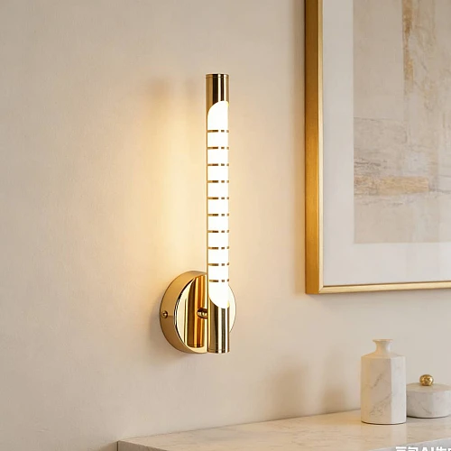 إضاءة ابليك حائط مودرن ذهبي لون الانارة اصفر واط 5 مقاس 300 ملم