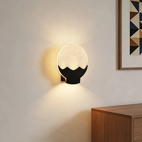 إضاءة أبليك حائط مودرن اسود لون الانارة 3 اضاءات واط 5