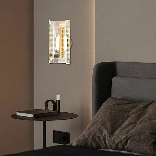 إضاءة ابليك حائط مودرن ذهبي لون الانارة 3 اضاءات واط 5