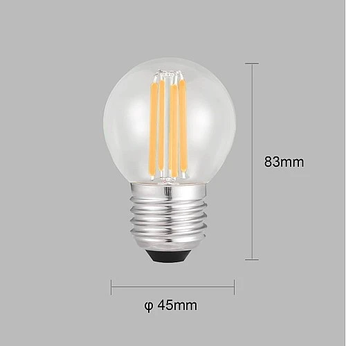 لمبة توفل LED فيلامنت 4 واط اصفر E27 موفرة للكهرباء