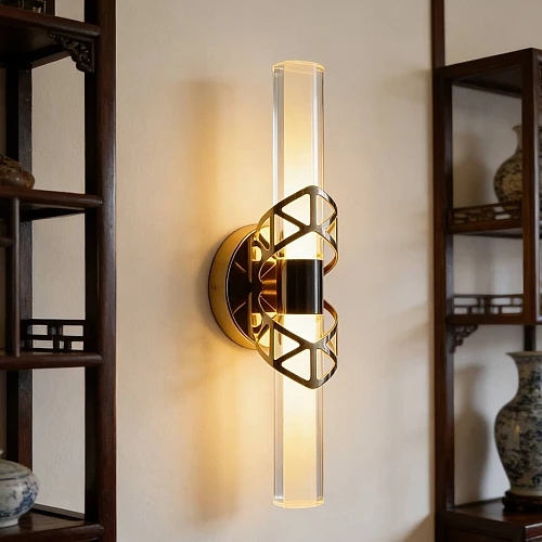 إضاءة أبليك حائط مودرن ذهبي لون الانارة 3 اضاءات واط 7