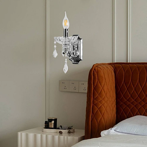 ابليك مودرن فضي مع شفاف E14*1