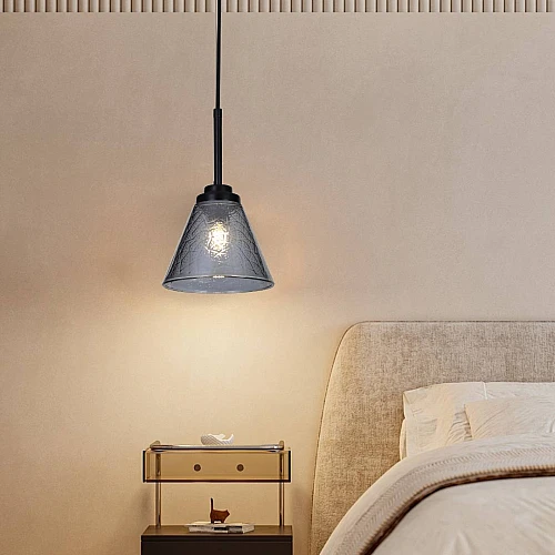 علاقي مودرن مفرد اسود E27*1L