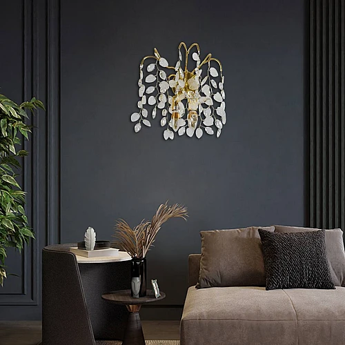 ابليك مودرن ذهبي + شفاف E14*2