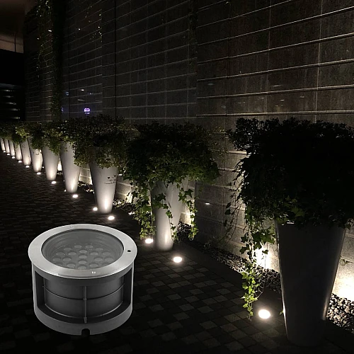 كشاف ارضي دفن 8 سم غاطس 6 عدسات لون الانارة اصفر 6 واط توفل