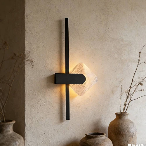 إضاءة ابليك حائط مودرن اسود لون الانارة 3 اضاءات واط 18 مقاس 600 ملم