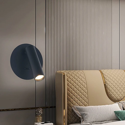 إضاءة أبليك حائط مودرن اسود لون الانارة اصفر واط 3