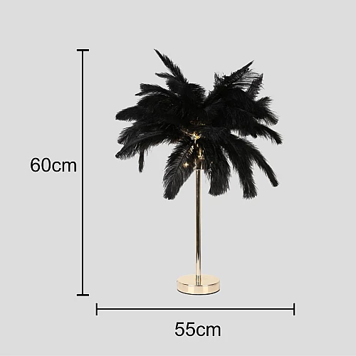  صورة منتج ابجورة مودرن ريش اسود مفرد موديل T/C5911/1BK