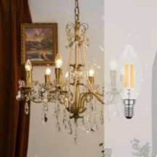  صورة منتج لمبة بلحة لون الانارة أصفر 4 وا ط E14 عيدان موديل HU1949/4W/E14/WW