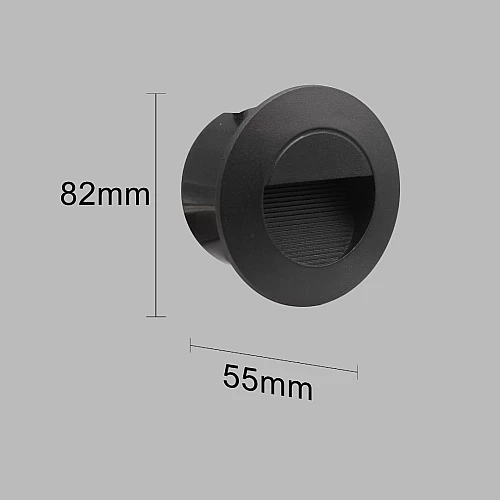 اضاءة درج دفن شكل اسود لون الانارة اصفر 5 واط اضاءة مشرقة وجذابه