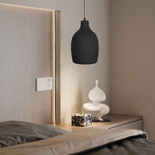 علاقي مودرن اسود E27*1 قطر 30 سم