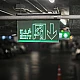  صورة منتج لوحة مخرج طوارئ EXIT بسهم اسفل وتصميم شفاف وخامة مع اضاءة عالية الوضوح موديل YJ001D/GREN