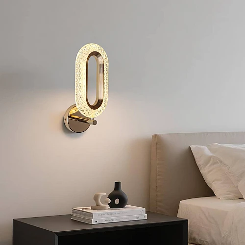 ابليك حائط جداري مودرن ذهبي 3اضاءات