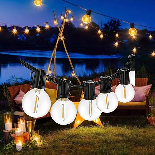 إضاءة عقد اسود مع لمباتها E12 طول 22 متر و عدد 75 لمبة