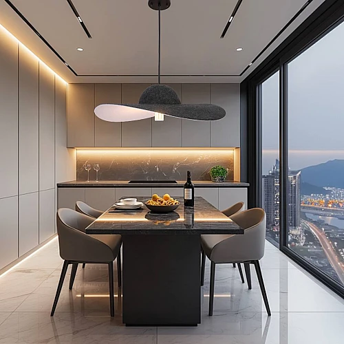 علاقي مودرن رمادي E27*1L قطر 650 ملم