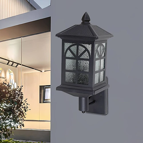 كشاف بوابة جداري غطاء لون اسود