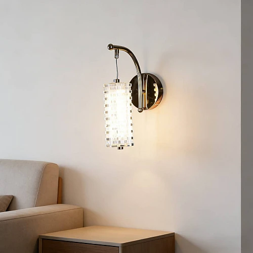 إضاءة أبليك حائط مودرن ذهبي لون الانارة 3 اضاءات واط 7