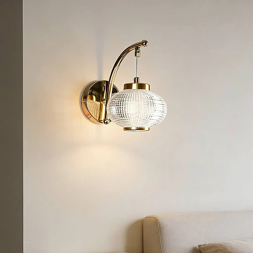 إضاءة أبليك حائط مودرن ذهبي لون الانارة 3 اضاءات واط 5