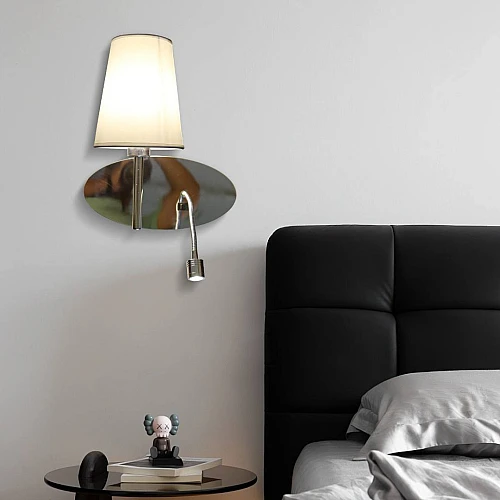 إضاءة ابليك حائط مودرن مفرد فضي E14*1L