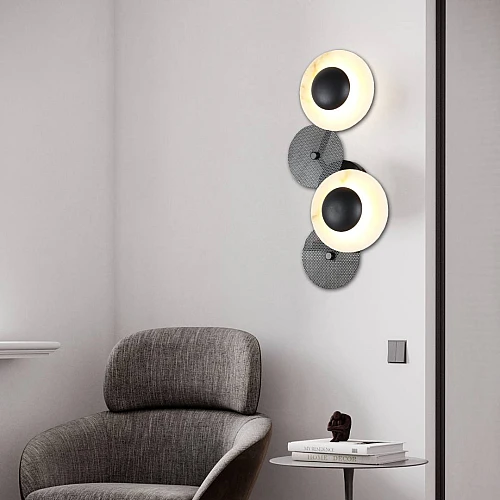 ابليك مودرن اسود لون الانارة 3 اضاءات واط 9