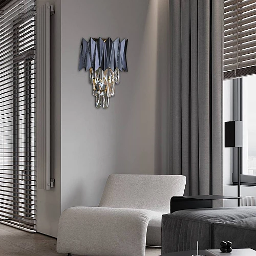 إضاءة أبليك حائط مودرن اسود E14*2