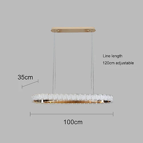 نجف مودرن ذهبي لون الانارة 3 اضاءات 1000*350 95 واط