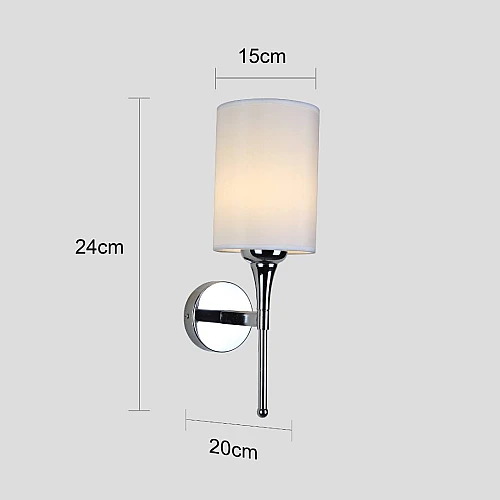  صورة منتج ابليك حائط جداري مودرن مفرد فضي E14*1L موديل WA/C5832/1CH