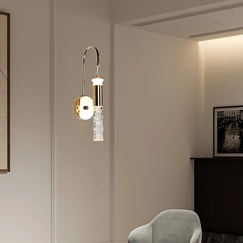 إضاءة أبليك حائط مودرن ذهبي لون الانارة 3 اضاءات واط 7