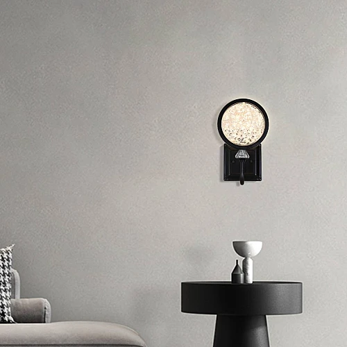 ابليك حائط جداري مودرن اسود لون الانارة 3اضاءات 7 واط