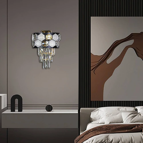 ابليك مودرن ذهبي + اسود E14*2