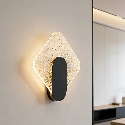 إضاءة ابليك حائط مودرن اسود لون الانارة 3 اضاءات واط 7 مقاس 200 ملم