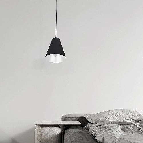 علاقي مودرن اسود مع ابيض E27*1L قطر 14 سم