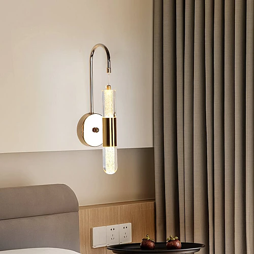 إضاءة أبليك حائط مودرن ذهبي لون الانارة 3 اضاءات واط 7