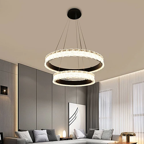 نجف مودرن اسود لون الانارة 3 اضاءات 135 واط 400+600