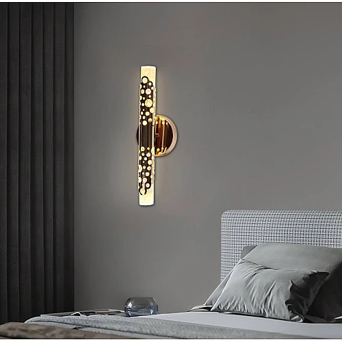 إضاءة أبليك حائط مودرن ذهبي لون الانارة 3 اضاءات واط 7