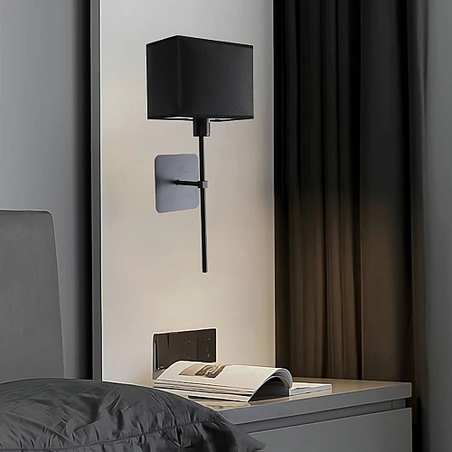 إضاءة ابليك حائط مودرن مفرد اسود E14*1L