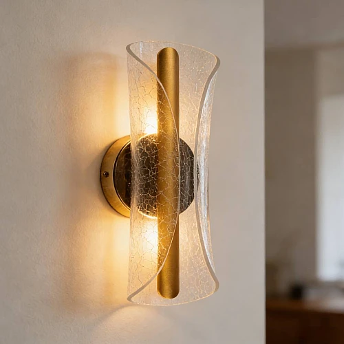 إضاءة ابليك حائط مودرن ذهبي لون الانارة 3 اضاءات واط 5