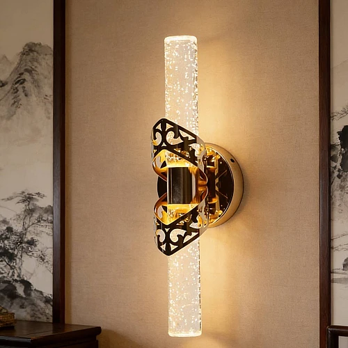 إضاءة أبليك حائط مودرن ذهبي لون الانارة 3 اضاءات واط 7