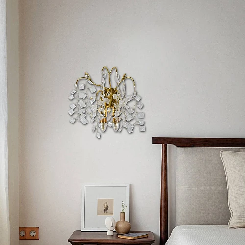 ابليك مودرن ذهبي+شفاف E14*2