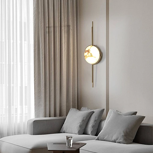 إضاءة أبليك حائط مودرن ذهبي لون الانارة 3 اضاءات 9 واط