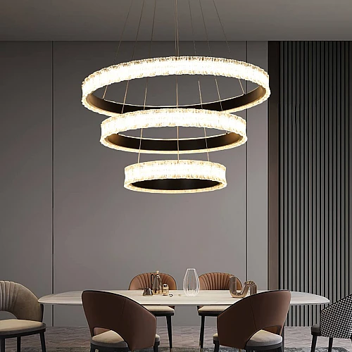 نجف مودرن اسود لون الانارة 3 اضاءات 400*600*800 225 واط