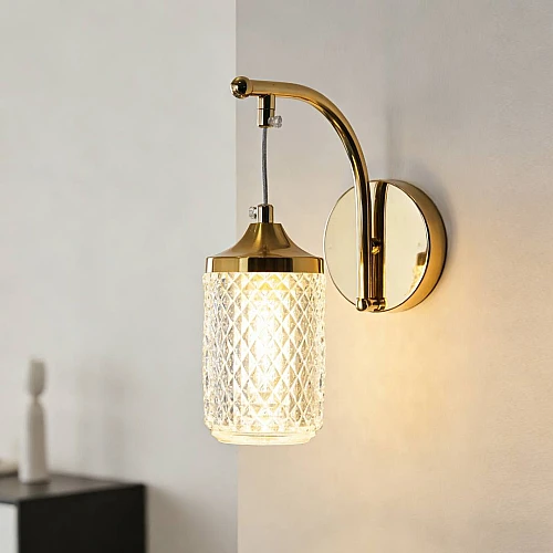 إضاءة أبليك حائط مودرن ذهبي لون الانارة 3 اضاءات واط 5