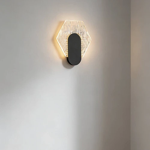 إضاءة ابليك حائط مودرن اسود لون الانارة 3 اضاءات واط 7 مقاس 200 ملم