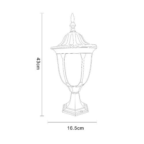  منتج فانوس جلاسي اسود-6149S/S/BK